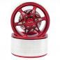 Preview: Yeah Racing 1.9 Aluminum CNC BXN 6 Spoke Beadlock Wheel w/ Brake Rotor 2pcs Red