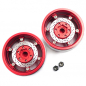 Preview: Yeah Racing 1.9 Aluminum CNC BXN 6 Spoke Beadlock Wheel w/ Brake Rotor 2pcs Red