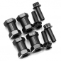 Preview: Aluminium 12mm-Sechskant Radmitnehmer Set für Crawler 20mm Offset (schwarz)