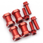 Preview: Aluminum Hex Adaptor 20mm Offset For 12mm Hex Wheels Red 4pcs