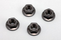 Preview: Yokomo  M4 Aluminum Serrated Flange Nuts (Black) (4)