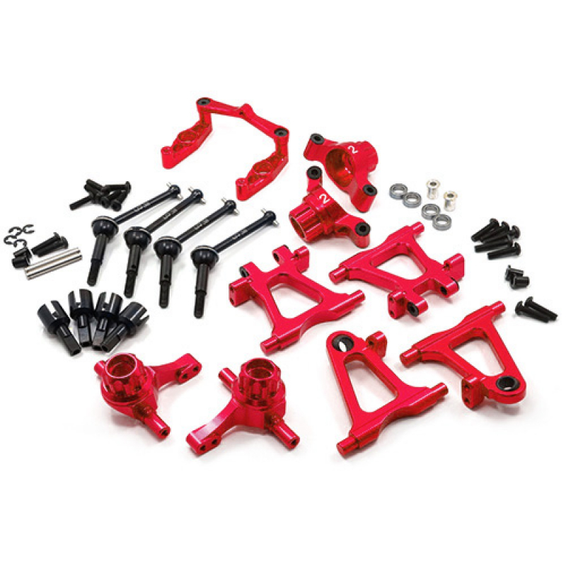 Yeah Racing Aluminum Essential Conversion Kit für Tamiya TT-02 - Rot