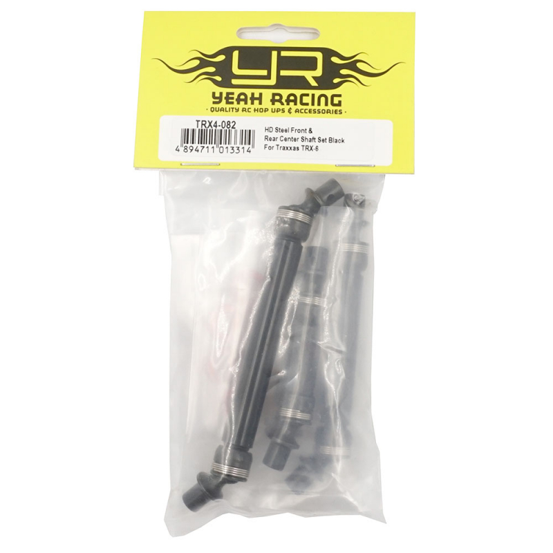 HD Steel Front & Rear Center Shaft Set Black für Traxxas TRX-6