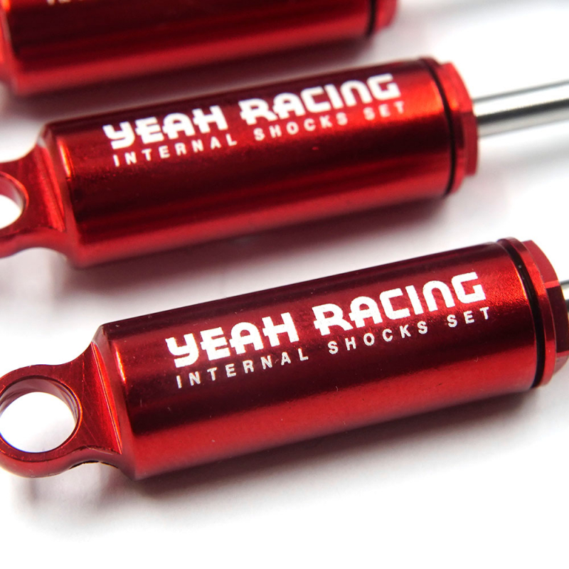 Aluminum Internal Shocks Set Fits Traxxas TRX-4M - Red