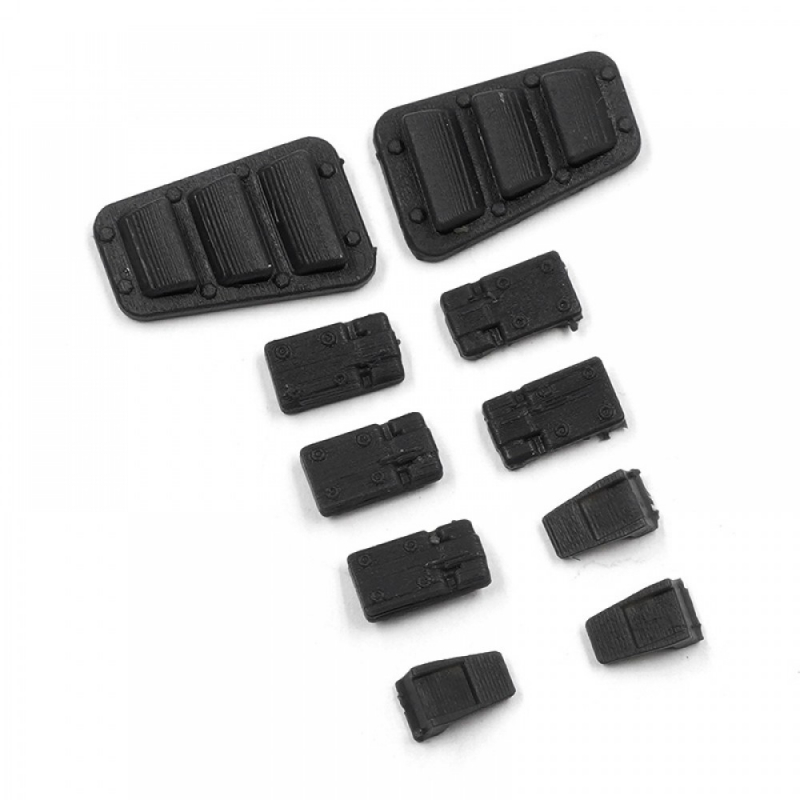 3D-gedruckte Fronthauben-Entlüftungstüren, Motor- und Türhaubenscharniere, für Traxxas 1/18 TRX-4M Defender