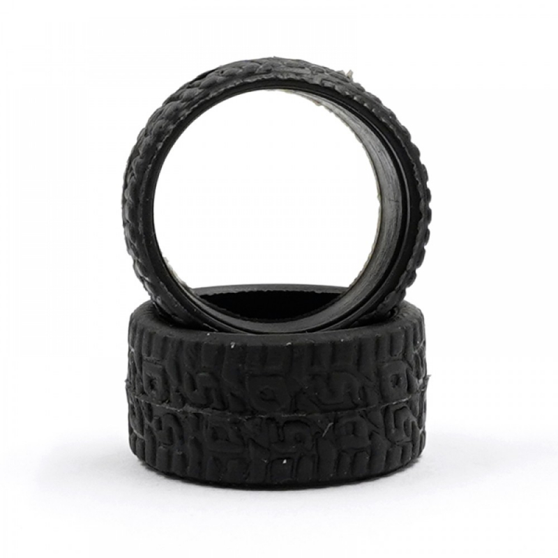 DS Racing 5C OD 24.5mm Width 11mm Slick Rear Tires 2 pcs Black For Mini Touring 1/28 RC Car