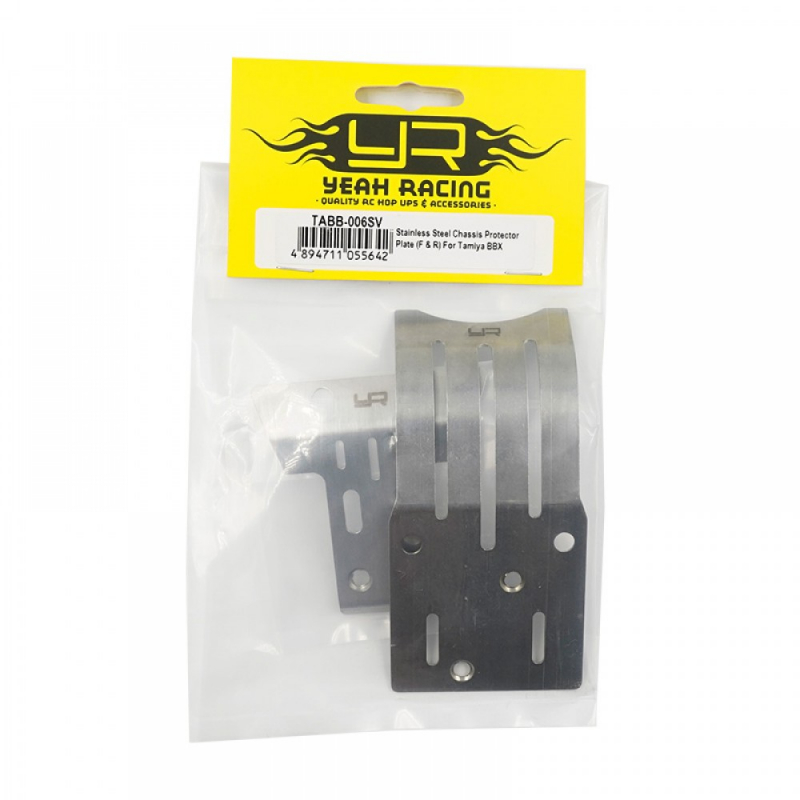 Yeah Racing Stainless Steel Chassis Protector Plate (F & R) For Tamiya BBX (BB-01)