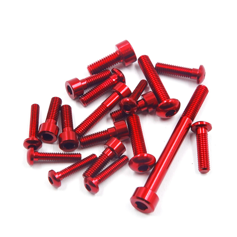 Yeah Racing Aluminiumschrauben Set für SANWA M17 (Rot)