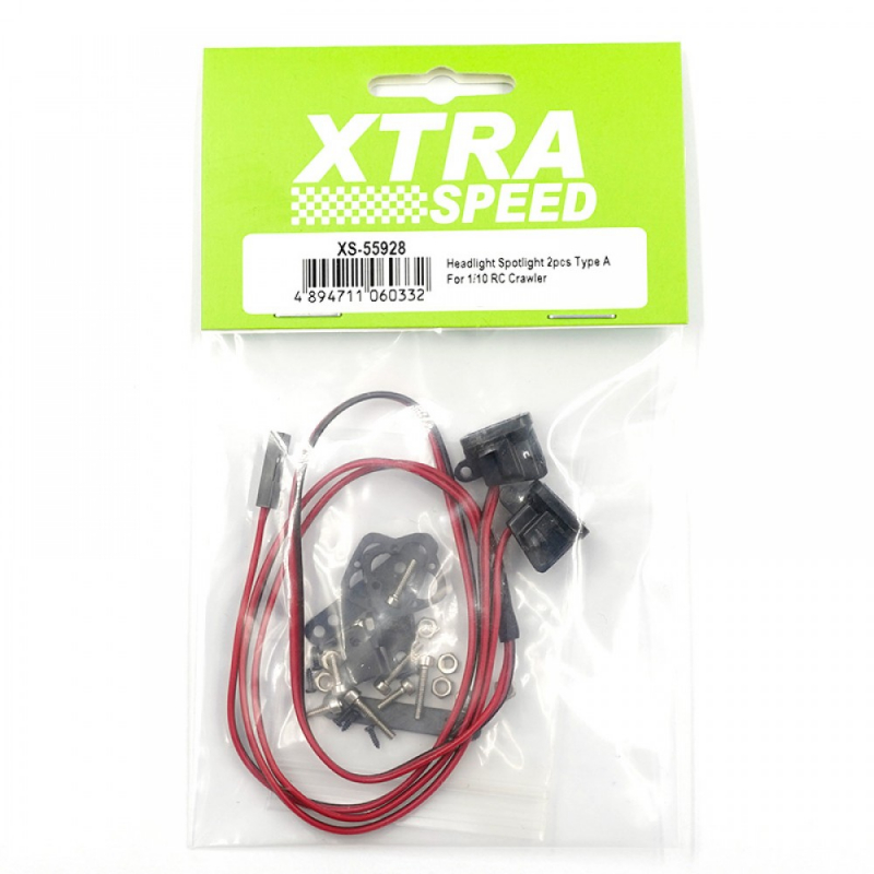 Preview: Xtra Speed Scheinwerfer Spotlights 2 Stück Typ A (5–8V) für 1/10 RC Crawler
