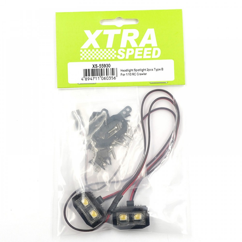 Preview: Xtra Speed Scheinwerfer Spotlights 2 Stück Typ B (5–8V) für 1/10 RC Crawler