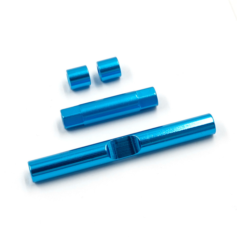 Aluminum Damper Brace (F & R) For Tamiya BBX (BB-01) Blue