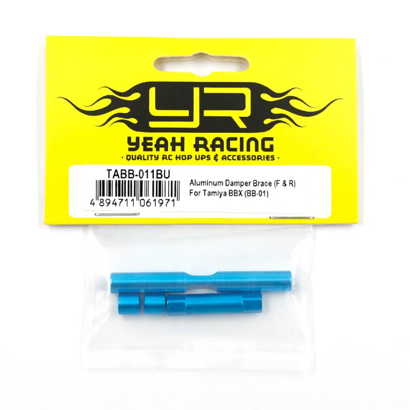 Yeah Racing Aluminium Dämpferstrebe vorne/hinten für Tamiya BBX (BB-01) Blau