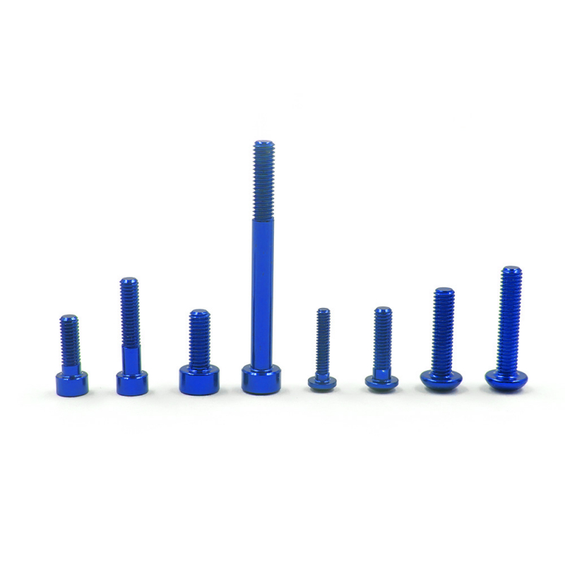 Yeah Racing Aluminium Screws Set For SANWA M17 (Dark Blue)