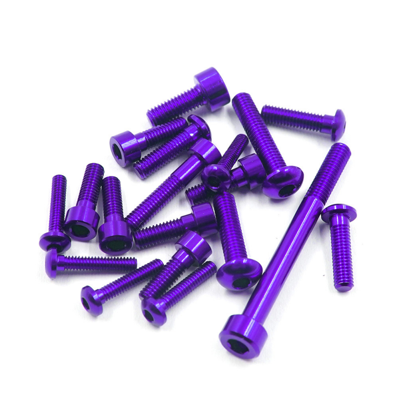 Yeah Racing Aluminium Screws Set For SANWA M17 (Purple)