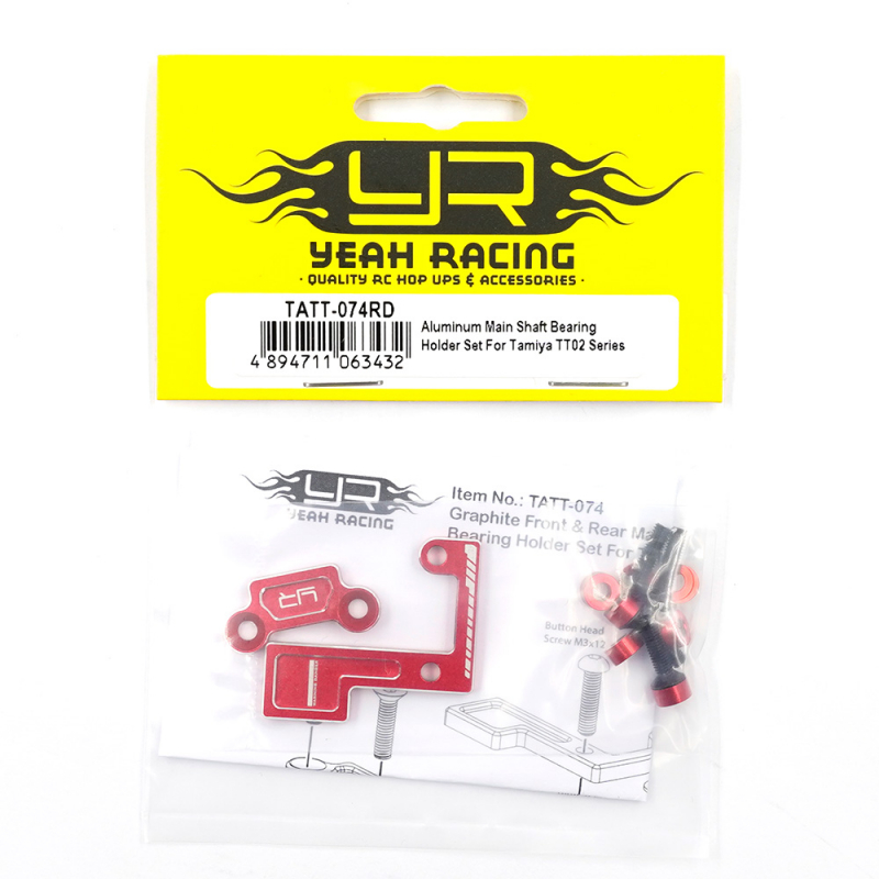 Yeah Racing Aluminum Main Shaft Bearing Holder Set For Tamiya TT02 Series