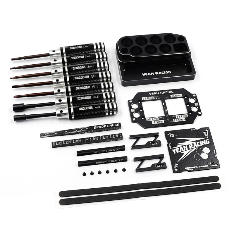 Yeah Racing Aluminum Mini-Z Tools & Chassis Set Up Set w/Car Stand & Tools Stand
