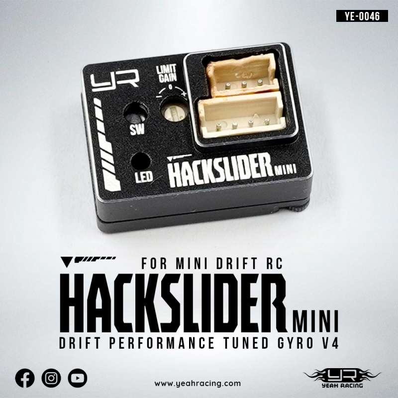 Yeah Racing Hackslider Drift Performance Tuned Gyro V4 For Mini Drift RC