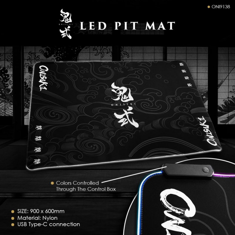 Onisiki LED Pit Mat Black (900x600mm)