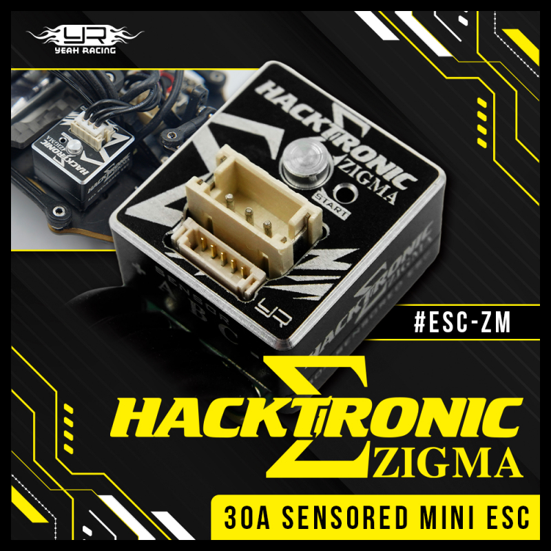 Yeah Racing Hacktronic Zigma 30A Sensored Brushless Regler mit Programmkarte für 1/27 1/24