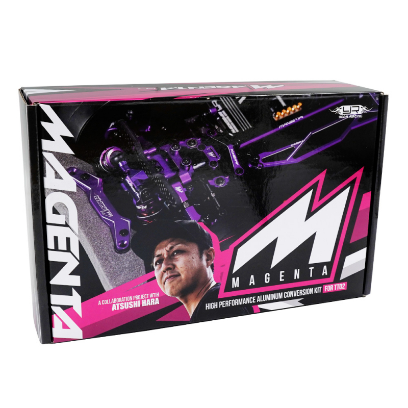 Yeah Racing Magenta Aluminum Conversion Kit For Tamiya TT02 Purple