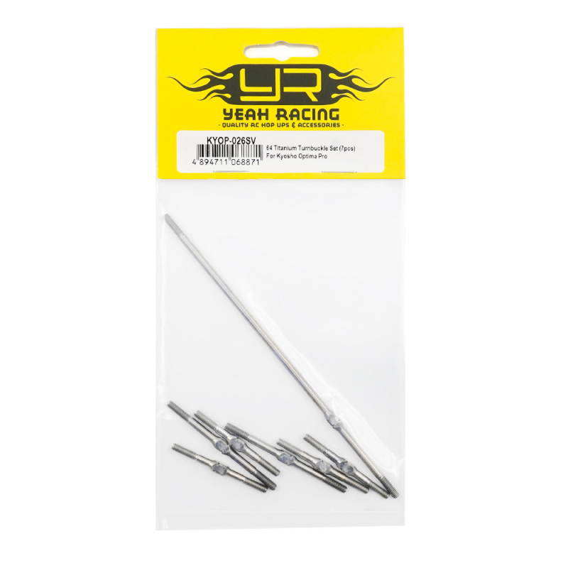 Yeah Racing 64 Titanium Turnbuckle Set (7Stk.) für Kyosho Optima Pro