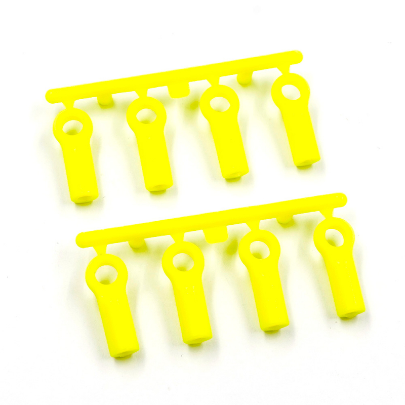 Yeah Racing M3 Plastic Ball End 4.8x15mm 8 Stück Fluoreszierendes Gelb