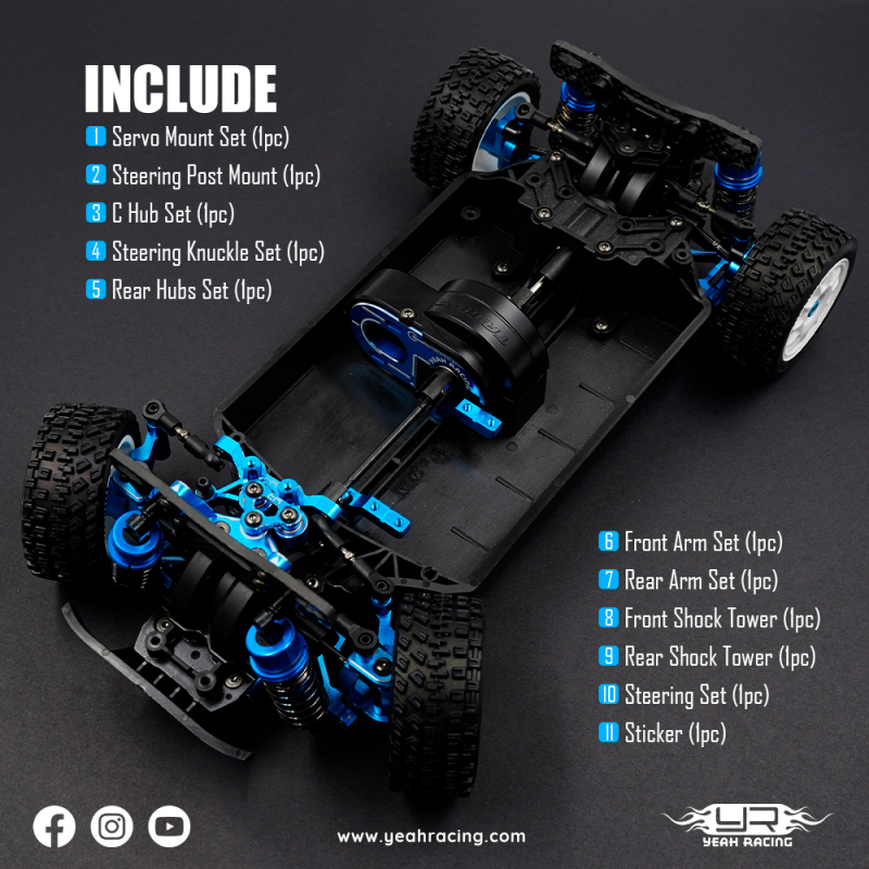 Yeah Racing Aluminium Essential Tuning Set für Tamiya XM-01 PRO