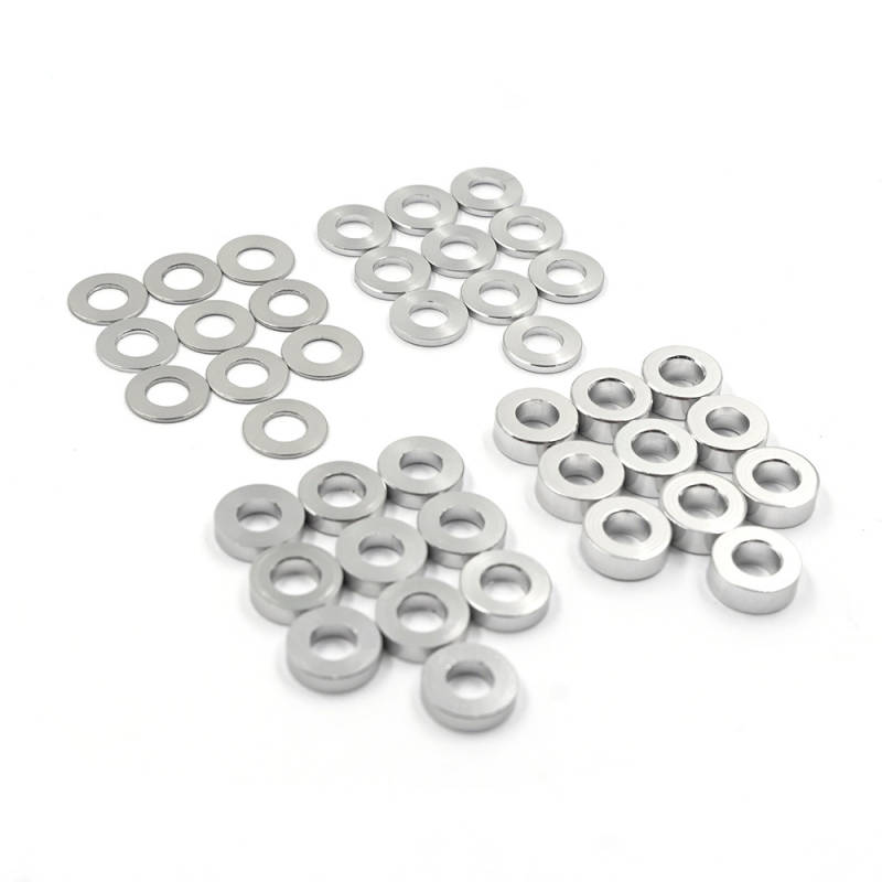 Yeah Racing Aluminium M4 X 8mm Flat Washer 0.5 / 1 / 2 / 3 mm je 10 Stück