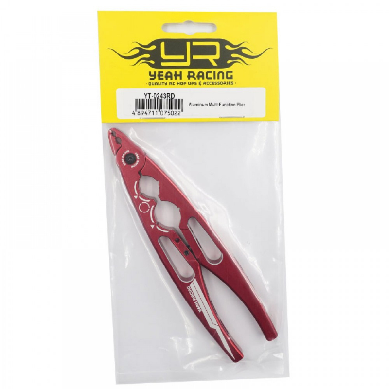 Yeah Racing Aluminum Multi-Function Plier Red for Shock Building, turnbuckles