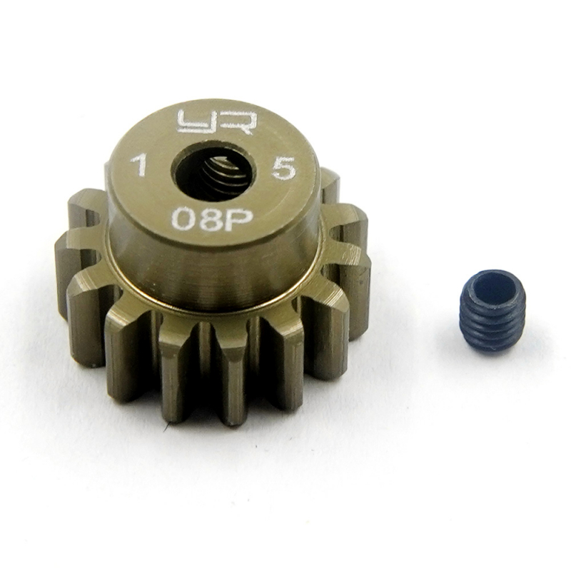 Yeah Racing Aluminium 7075 Hartbeschichtete Motorritzel 0.8M 15Z für Tamiya
