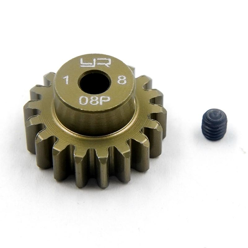 Yeah Racing Aluminium 7075 Hartbeschichtete Motorritzel 0.8M 18Z für Tamiya