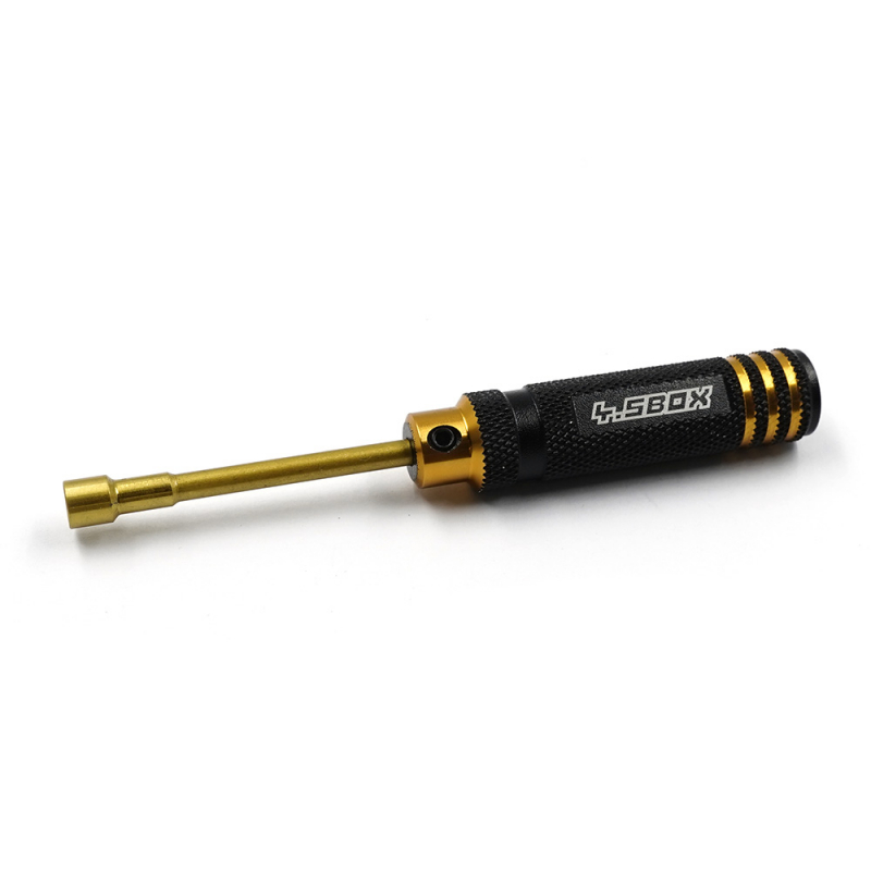 Yeah Racing Aluminum 4.5mm Lock Nut Driver Black Gold (Mini-z)