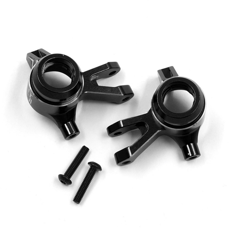 Yeah Racing Aluminium Achsschenkelsatz vorne Schwarz für Traxxas Mini Maxx, Mini XRT