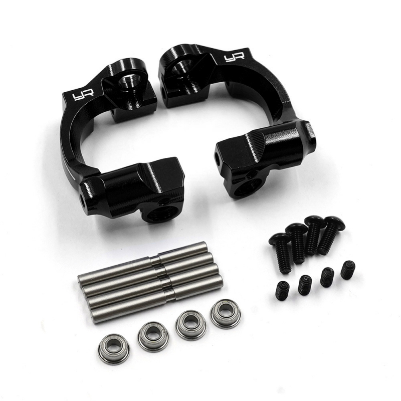 Yeah Racing Aluminium C Hub Set vorne Schwarz für Traxxas Mini Maxx, Mini XRT