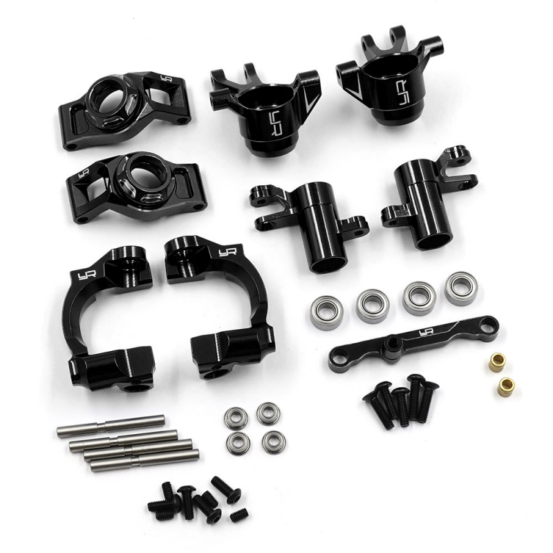 Yeah Racing Aluminium Essential Conversion Kit Schwarz für Traxxas Mini Maxx, Mini XRT