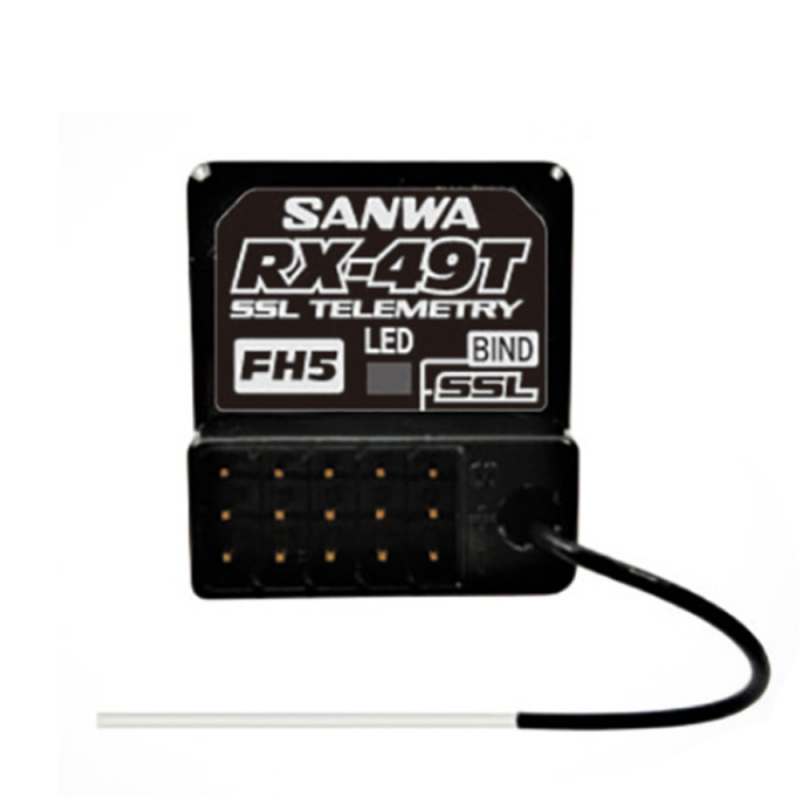 Sanwa RX-49T 2.4GHz 4-Channel FH5 Telemetry Receiver