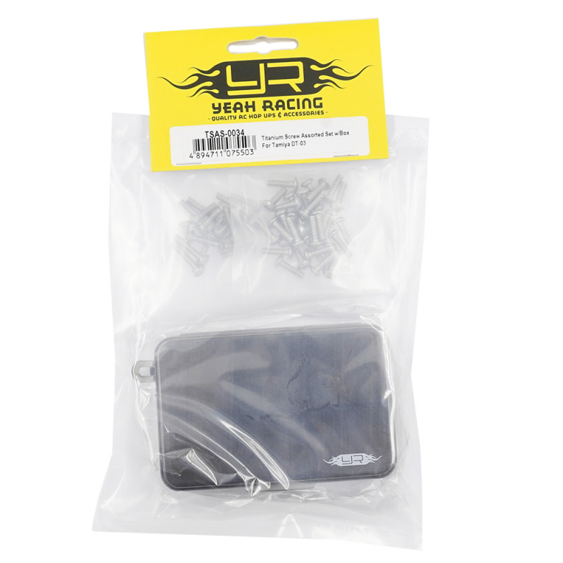 Yeah Racing Titanschrauben Set mit Box für Tamiya DT-03