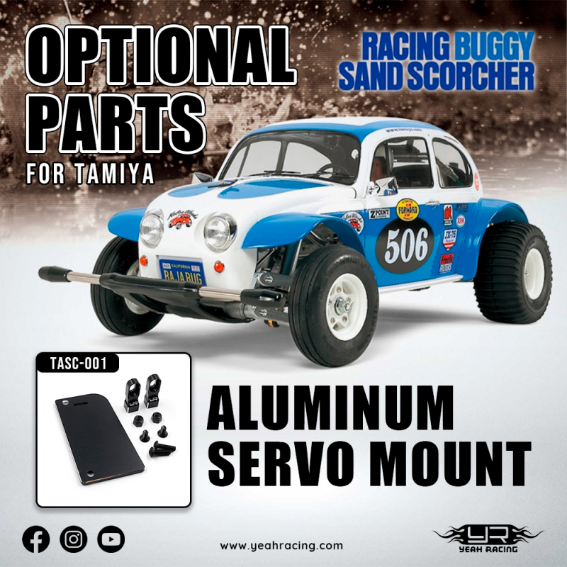 Yeah Racing Aluminium Servohalterungssatz für Tamiya Sand Scorcher