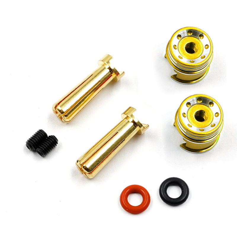Yeah Racing Aluminum Grips 5mm Bullet Plug für Akku - Gold