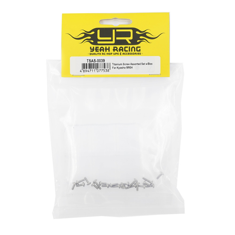 Yeah Racing Titanschrauben-Sortimentsset mit Box für Kyosho MR04