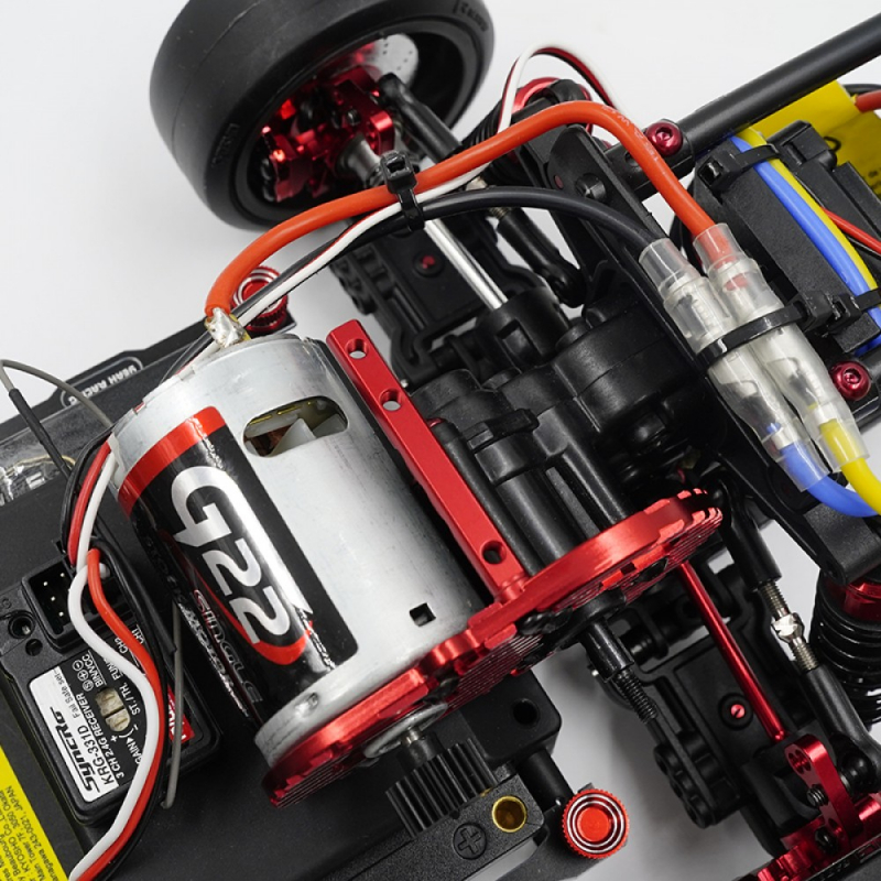 Yeah Racing Alu-Motorhalterungsplatte m. mehreren Winkeln und Lüfter für Kyosho Fazer D2 FZD2