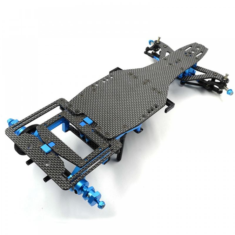 Preview: Yeah Racing 2.0 mm Graphit Hinterradaufhängungsplatte für Tamiya TRF104