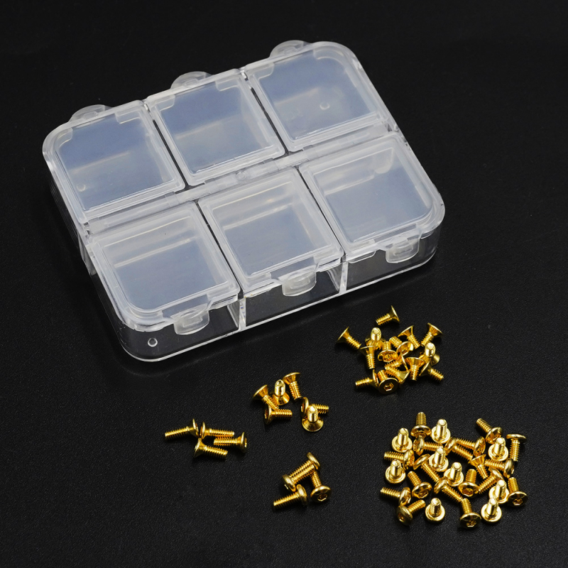 Yeah Racing Stainless Steel Gold Coated Screw Set w/Box For Team Associated RC28R