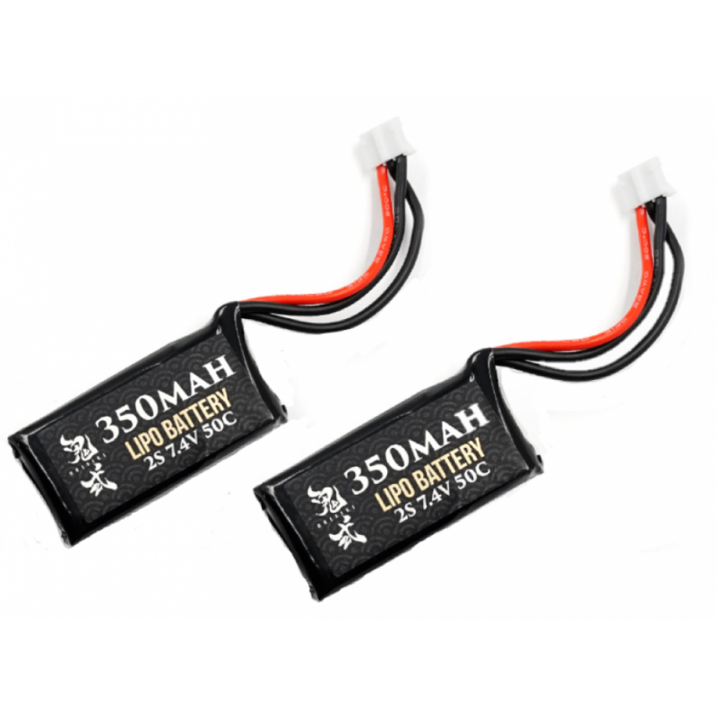 Onisiki 350mAh 2S 7,4V 50C LiPo Akku (2 Stück) für 1/28 & 1/24 Mini RC