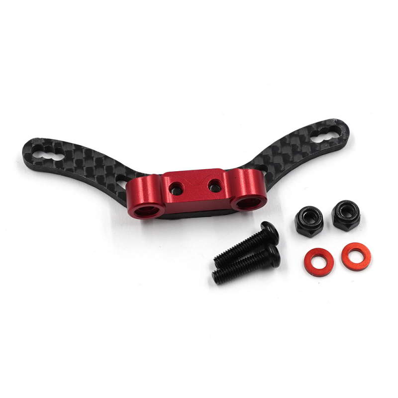 Yeah Racing Aluminium/Graphit Stoßdämpferbrücke vorne für Kyosho Fazer D2 FZD2