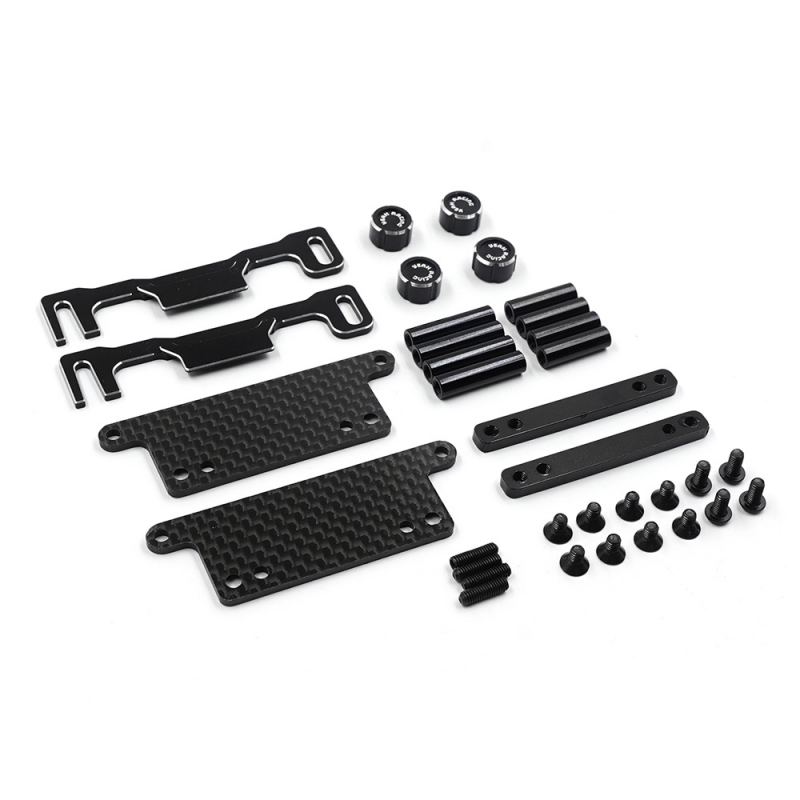 Yeah Racing Kurzer Batteriehalter aus Aluminium-Graphit für Kyosho Optima / Mid / Pro