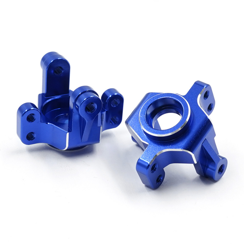 Preview: Yeah Racing Aluminum Steering Blocks 2pcs For Team Associated RC10 Rally / Semi-Truck 6x6 6WD / Apex2 (Blue)