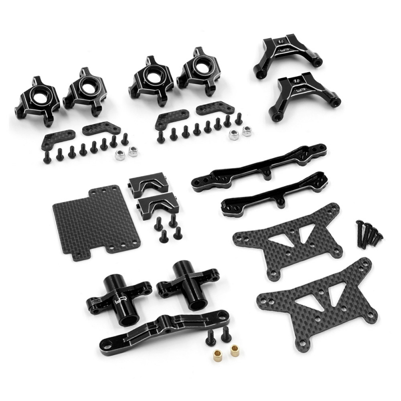 Yeah Racing Aluminum Essential Conversion Kit For Team Associated RC10 Rally - Black