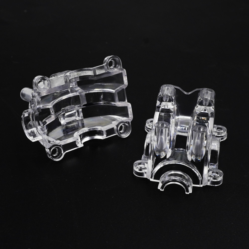 Preview: Xtra Speed transparenter Kunststoff-Differential/Getriebegehäuse-Deckel (2 Stück) für Tamiya TT-02 Serie