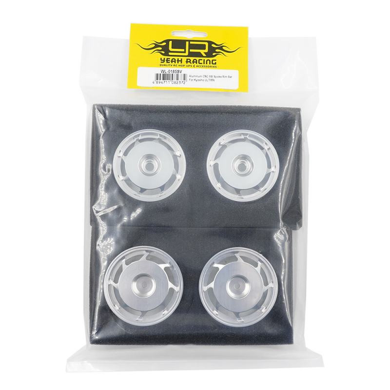 Yeah Racing Aluminum CNC 8W Spoke Rim Set For Kyosho ULTIMA (Silver)